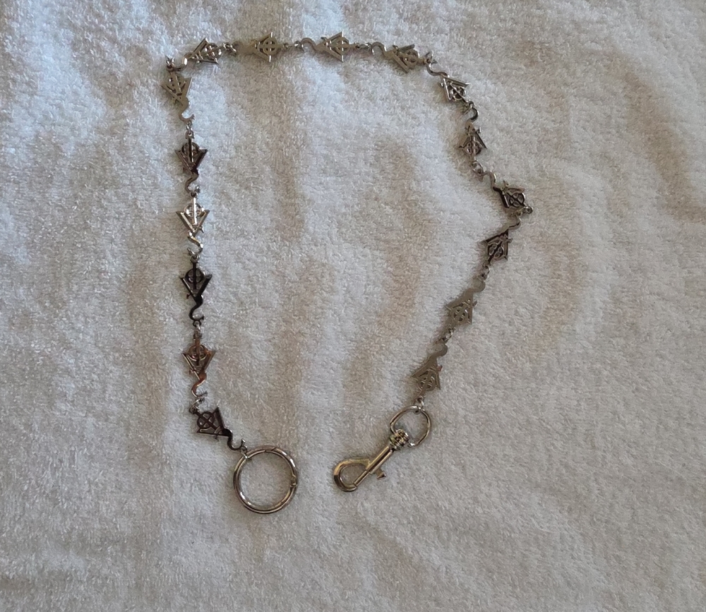 Men's Silver-Tone Arrow Link Key & Card Chain